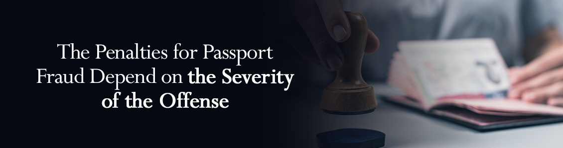 Agent Holding Stap and Open Passport As Authorities Enhance Penalties for Passport Fraud