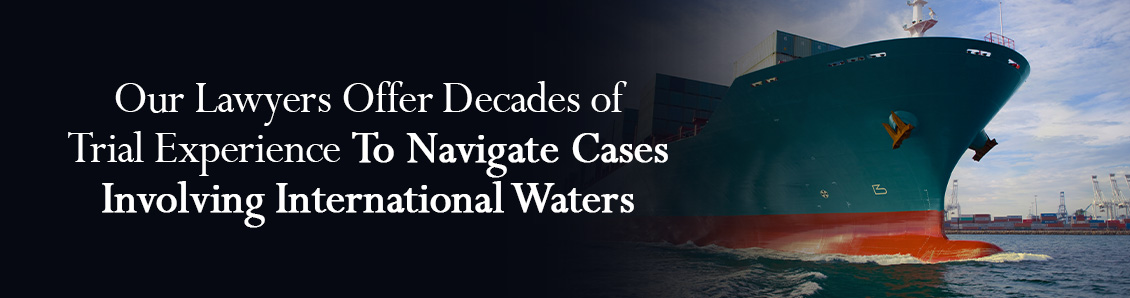 Front of Commercial Vessel in International Waters