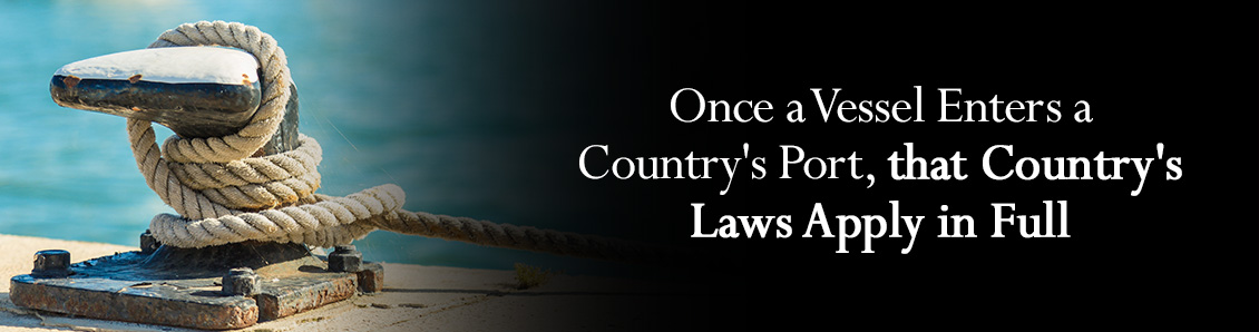 Close-Up of a Port Representing the Country's Jurisdiction Over a Vessel